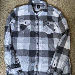 Grey checkered Vans flannel